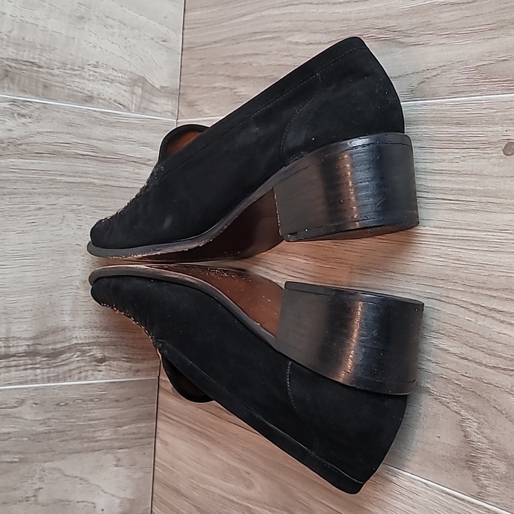 Stuart Weitzman Leopard Calf Hair Suede Block Heel Loafer Pumps Women’s Size 8 - Picture 5 of 10